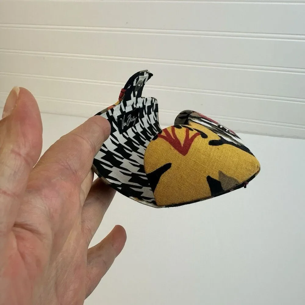 Vera Bradley Bittersweet Eyeglasses Hard Case Floral Houndstooth Red Yellow